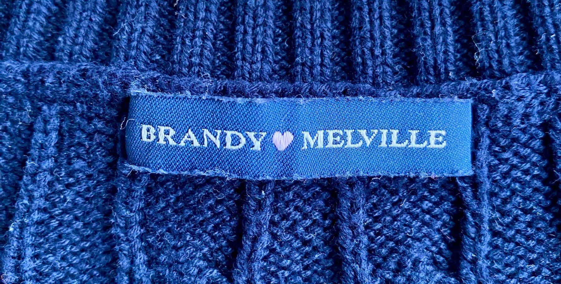 Brandy Melville Maglioni & Felpe: Brandy Melville Strickpullover, Dunkelblau – Usato da Vaduz venduto da Njord72 1