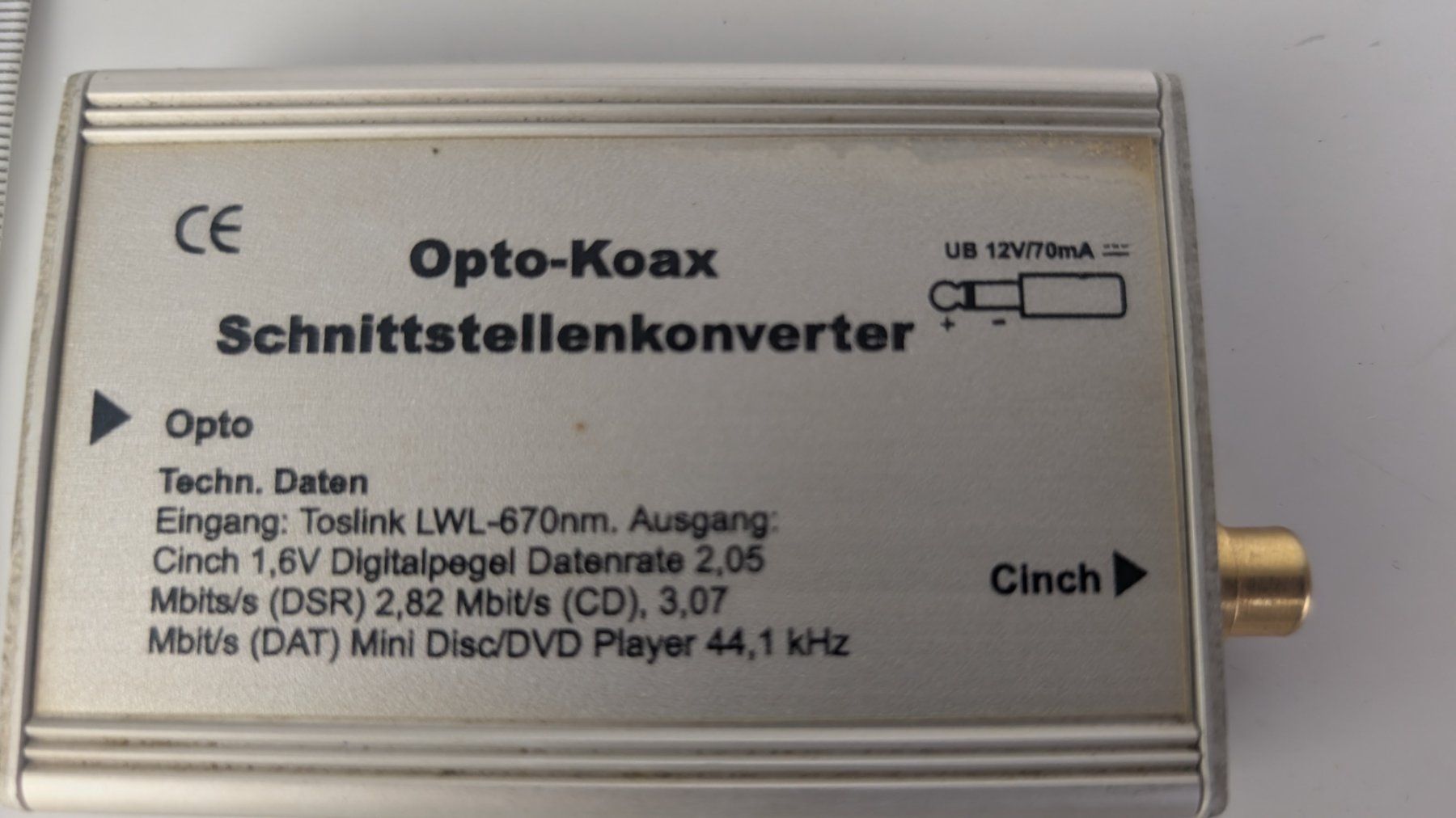 Convertitori: Opto-Koax Schnittstellenkonverter – Usato da Zürich venduto da axolottchen 4