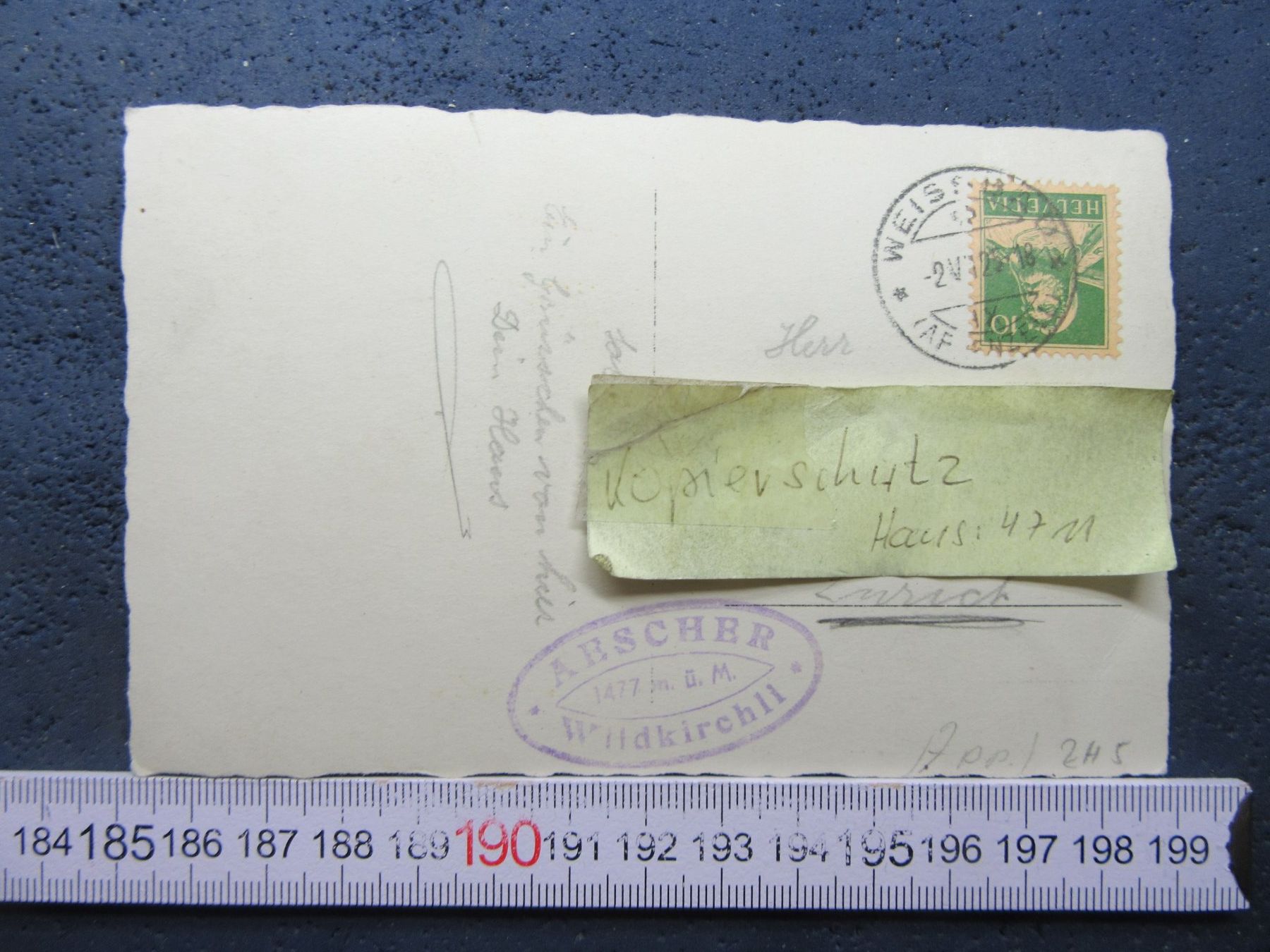 Cartoline postali: AESCHER WILDKIRCHLI AK APP 1925 – Usato da Ettingen venduto da Hausi4711 1
