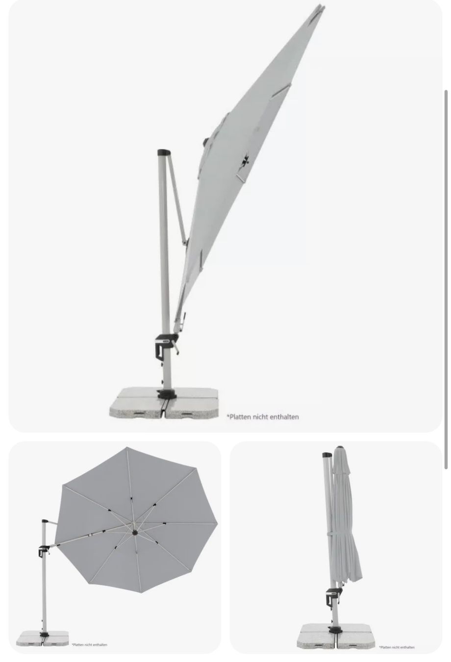 Ombrelloni: + Doppler Multifunktional Active Pendelschirm 370cm Ampel – Nuovo e nell'imballaggio originale da Amriswil venduto da JaJa-Express 1