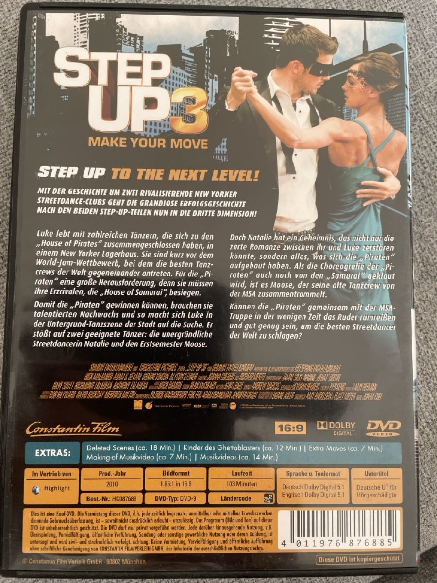 Tous les DVDs: Step Up 3 Make your Move – D'occasion à Moosseedorf par Mojash3 1