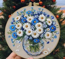 DIY-Stickerei-Set-Blumemstrauss-Geschenk-Dekoration-Sticken