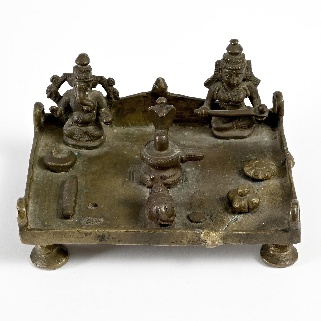 Sculture & Statue: Antiker Bronze Miniatur Altar, Indien – Usato da Bern venduto da chamunda