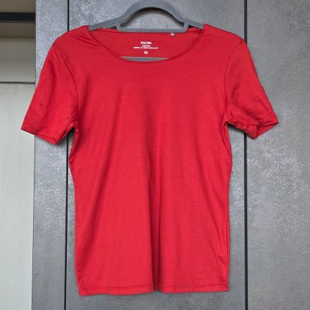 🐸 CALIDA T-SHIRT XS KLASSISCHER SCHNITT ROT TOP ZUSTAND