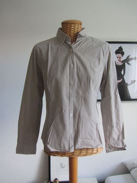 Camicette: MONTEGO - Bluse braun-weiss kariert 40 – Usato da Zürich venduto da Diazaio