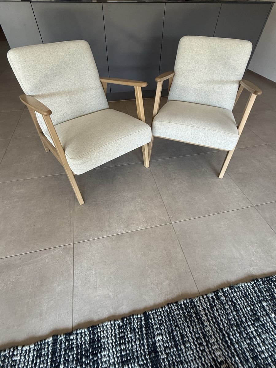 Ikea Poltrone: 2x IKEA EKENÄSET Sessel Eiche / beige – Usato da Egerkingen venduto da mjvnts