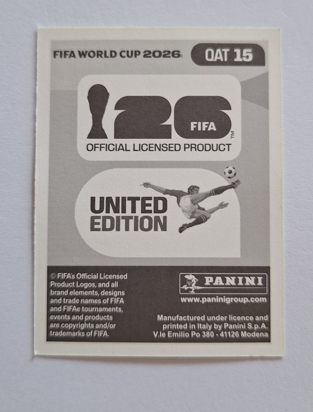 Panini Carte collezionabili: Panini Abdulaziz Hatem QAT 15 – Nuovo (secondo la descrizione) da Romanens venduto da Crocette 1