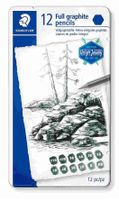 STAEDTLER Vollgraphitstifte 9 Härtegrade 12er Metallbox