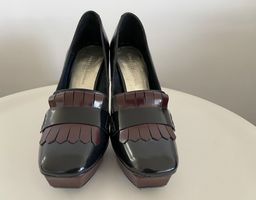Tommy Hilfiger Escarpins à plateforme cuir, T 38, très bon é
