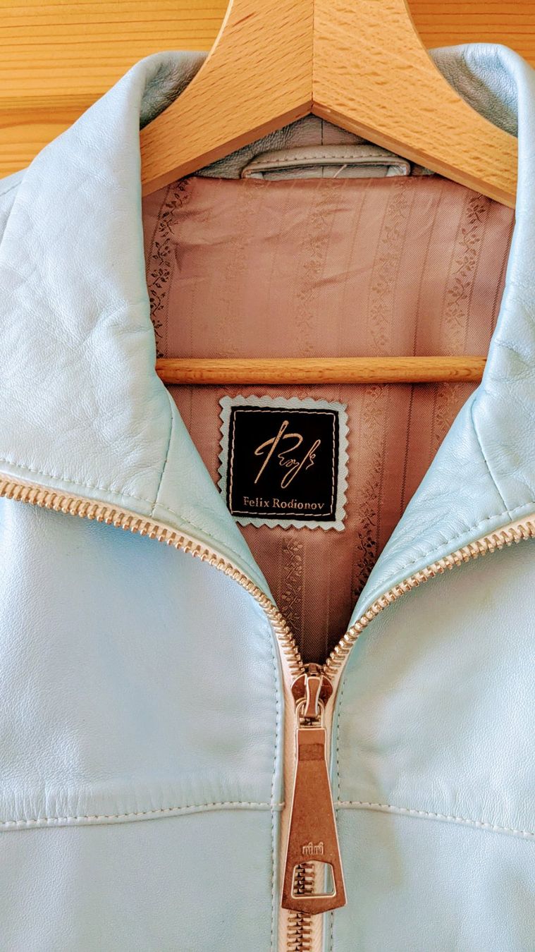Jacken: Lederjacke hellblau, Gr. 36/38 – Gebraucht aus Zürich von Rosensbach 4