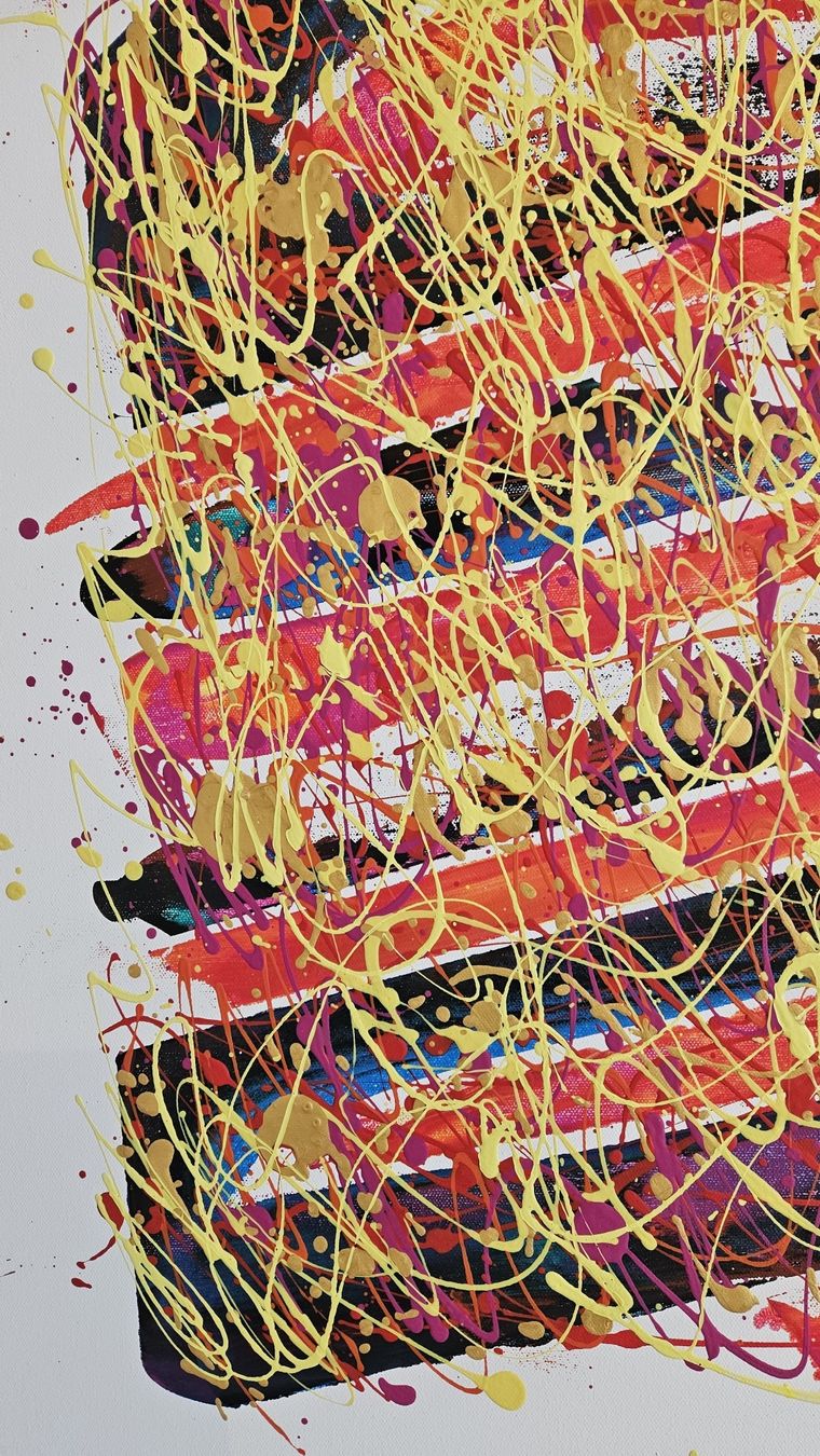 Tableaux: Toile abstraite, multicolore, unique et moderne! – Neuf (Voir description) à Le Locle par fab_c9hh 6