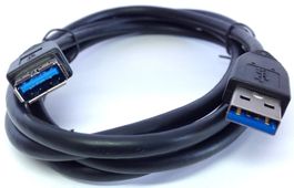 Wirewin USB-3.0 Verlängerungskabel A-zu-A ST/BU 5m schwarz