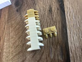 LEGO 15x Platte 1x2 3 Zähne (15208)