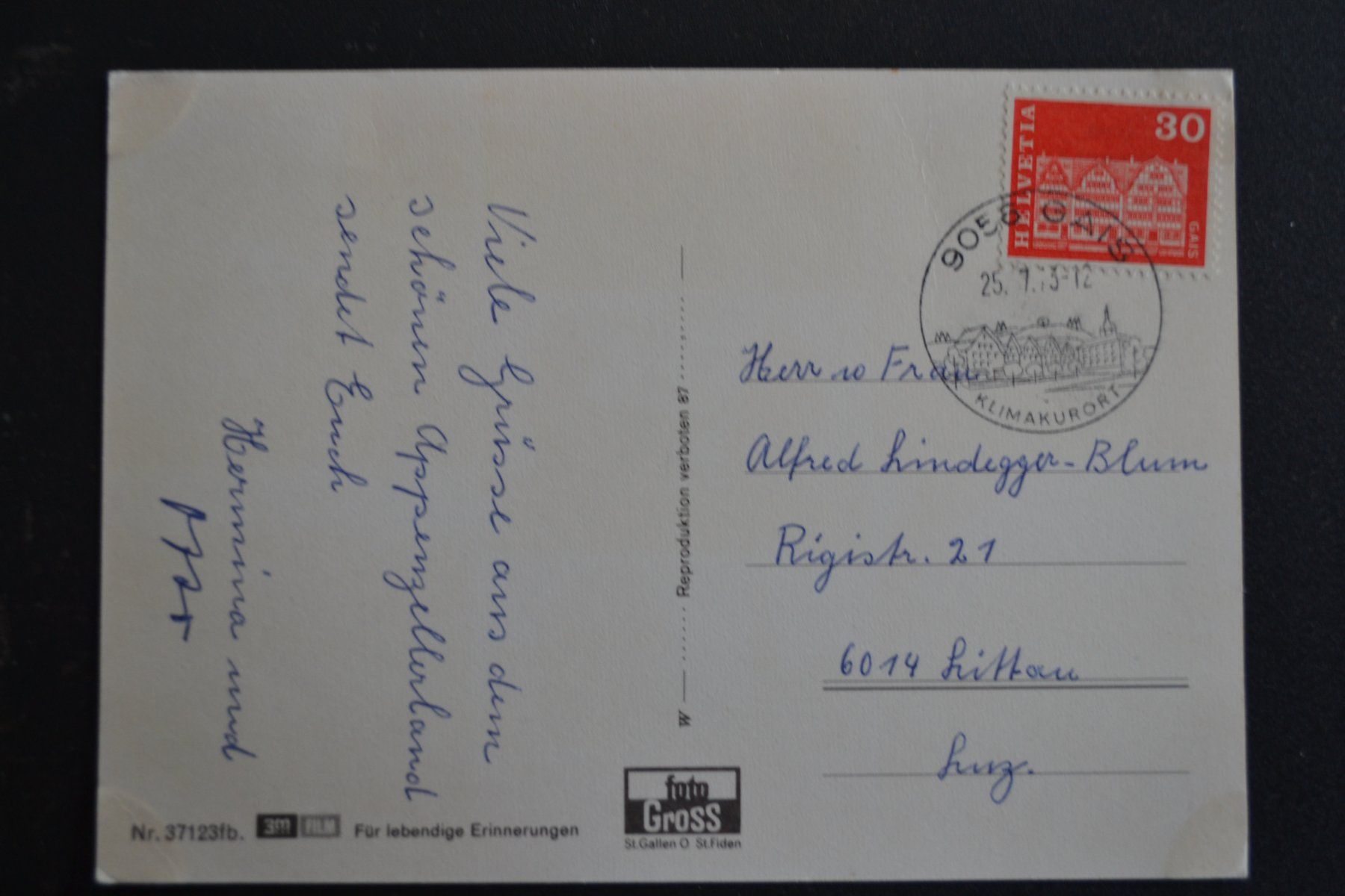 Cartoline postali: AK Appenzellerland AR – Usato da Beinwil am See venduto da kajak55 1