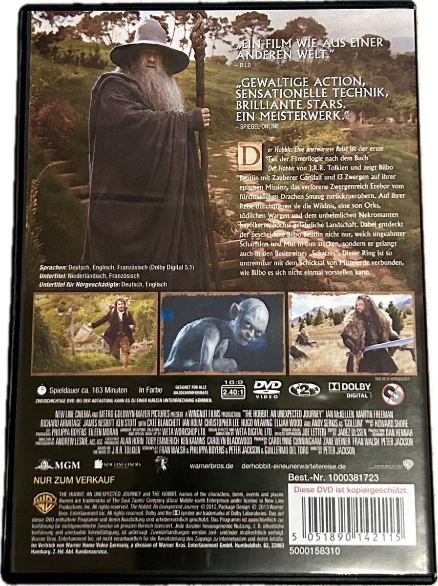 Tutti i DVDs: Der Hobbit - Eine unerwartete Reise – Usato da Boezberg venduto da Inquisita 1