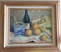 R. Poschung, Huile sur toile 41/33cm avec encadrement