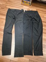 Schwarze Damen Hosen Set, bequeme Stoffhose, Grösse M B21