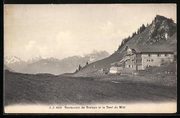 Cartoline postali: Bretaye, Restaurant de Bretaye et la Den – Usato da Berlin venduto da bartko-reher