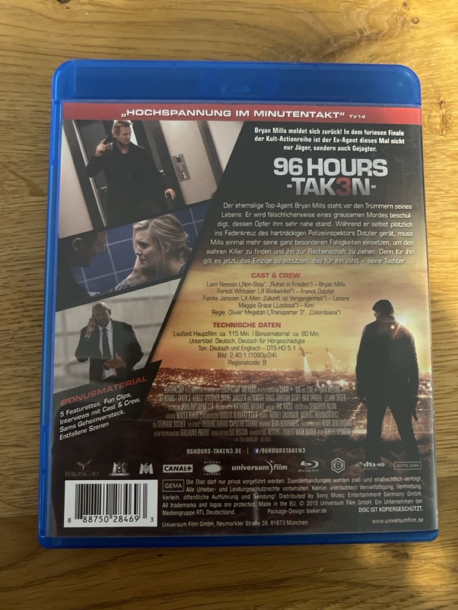 Alle DVDs: 96 Hours - Taken 3 Blu-ray – Gebraucht aus Steffisburg von balboa_76 1