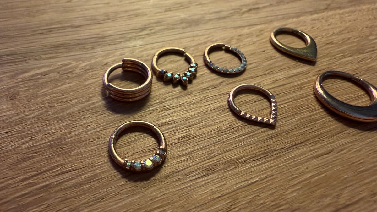 Gioielli per piercing: 7 Clicker Segment Rings - Septum Ear – Usato da Gebenstorf venduto da D0minika 1