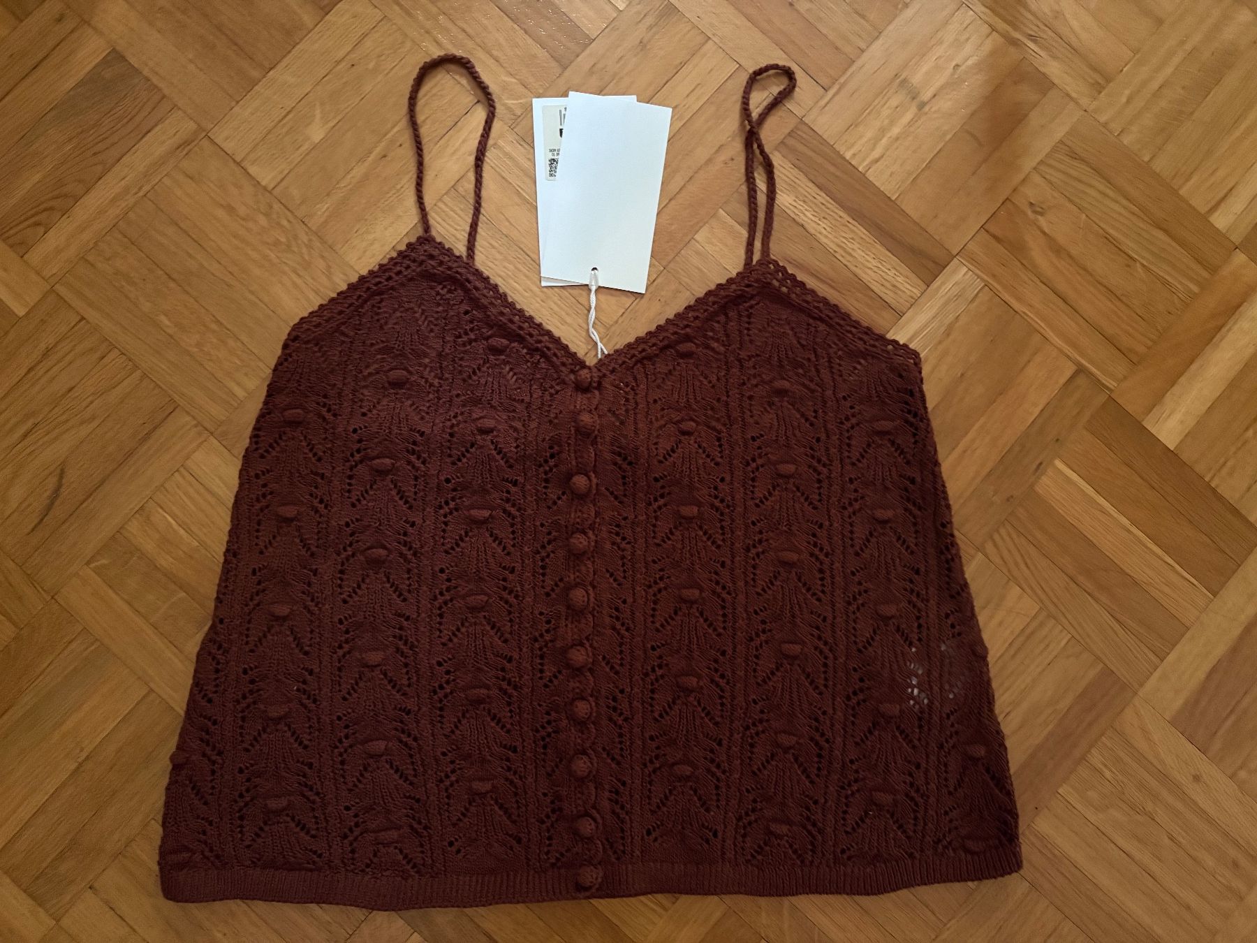 Sezane Tops: Sézane Top Brown  Gr. S – Neu und originalverpackt aus Genève von sunandwind