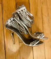 Giuseppe Zanotti x Balmain Heels, silber, 39