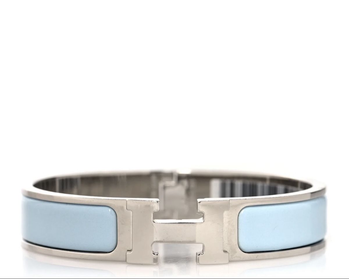 Hermès Bracelets: Hermès Clic H Bracelet - Pale Blue & Silver – Neuf (Voir description) à Thonex par Lux_brands01