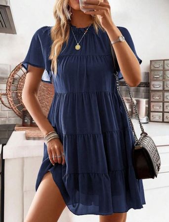 Sommerliches, leichtes Kleid, Grösse S, Dunkelblau