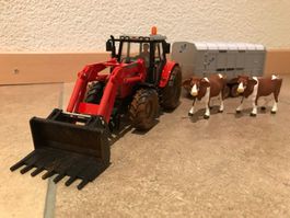 SIKU Massey Ferguson mit Ifor Williams Viehanhänger