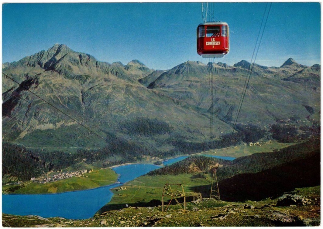 Cartoline postali: Silvaplana - Luftseilbahn Corvatsch – Usato da Binningen venduto da Mountainrider