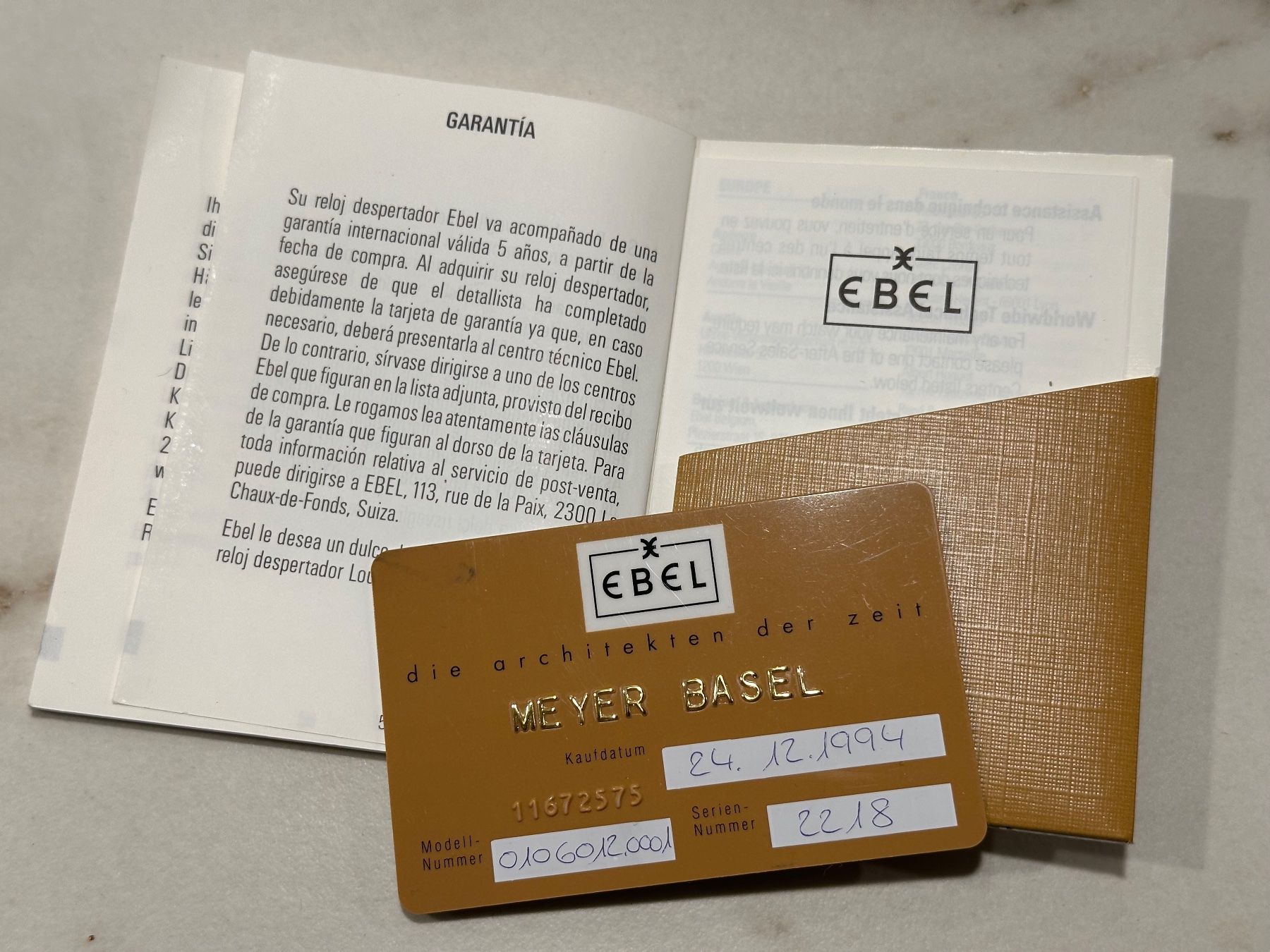 Sveglie: EBEL - Reise Wecker mit Lederetui - spez. Edition – Usato da Hochwald venduto da M-M-S 7