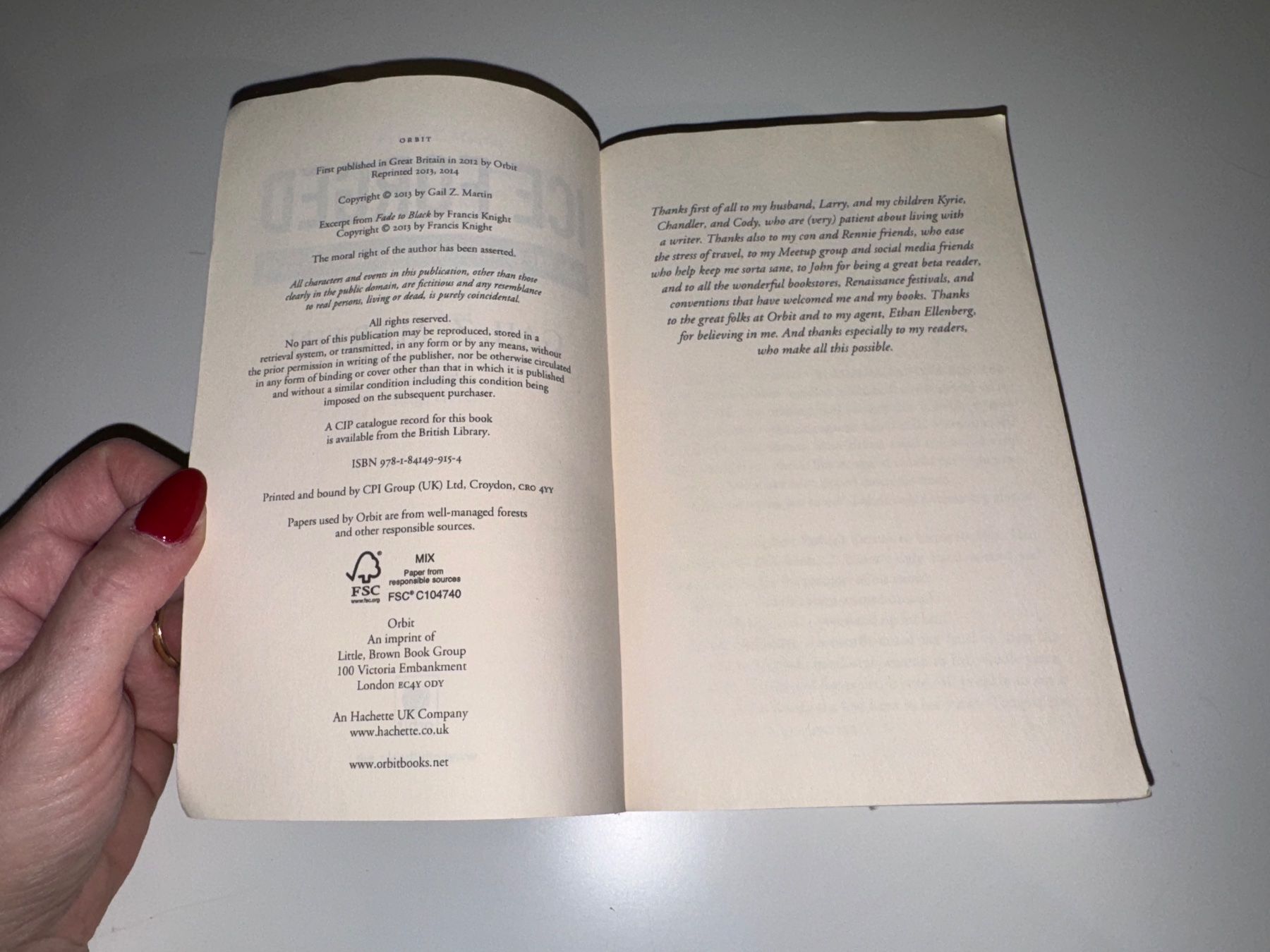Libri: NOVEL: Gail Z. Martin, Ice forged – Usato da Grosswangen venduto da English_books 2