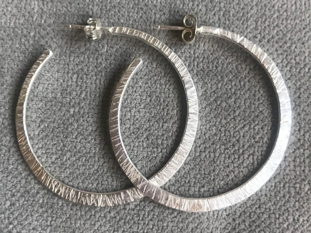 JOBO Anhänger 925 Sterling Silber Matt Gehämmert Silberanhänger