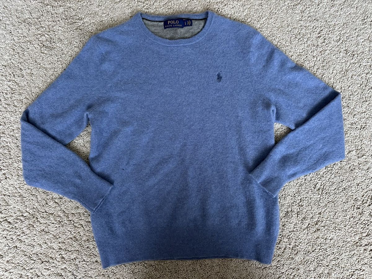 Ralph Lauren Pullover & Sweatshirts: Vintage Polo Ralph Lauren Wollpullover, Hellblau, Gr. S! – Gebraucht aus Basel von Oloir
