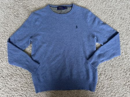 Vintage Polo Ralph Lauren Wollpullover, Hellblau, Gr. S!