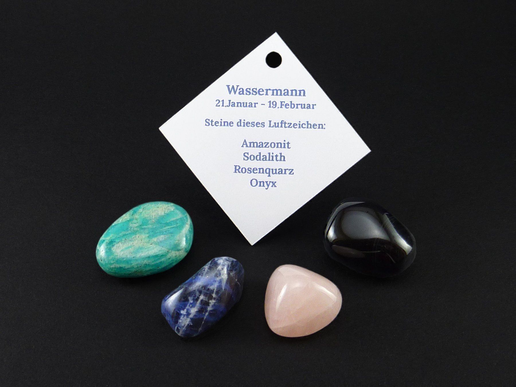 Minerali & Pietre curative: Sternzeichen Steine Wassermann/Verseau – Nuovo e nell'imballaggio originale da Meilen venduto da StoneGarden 1