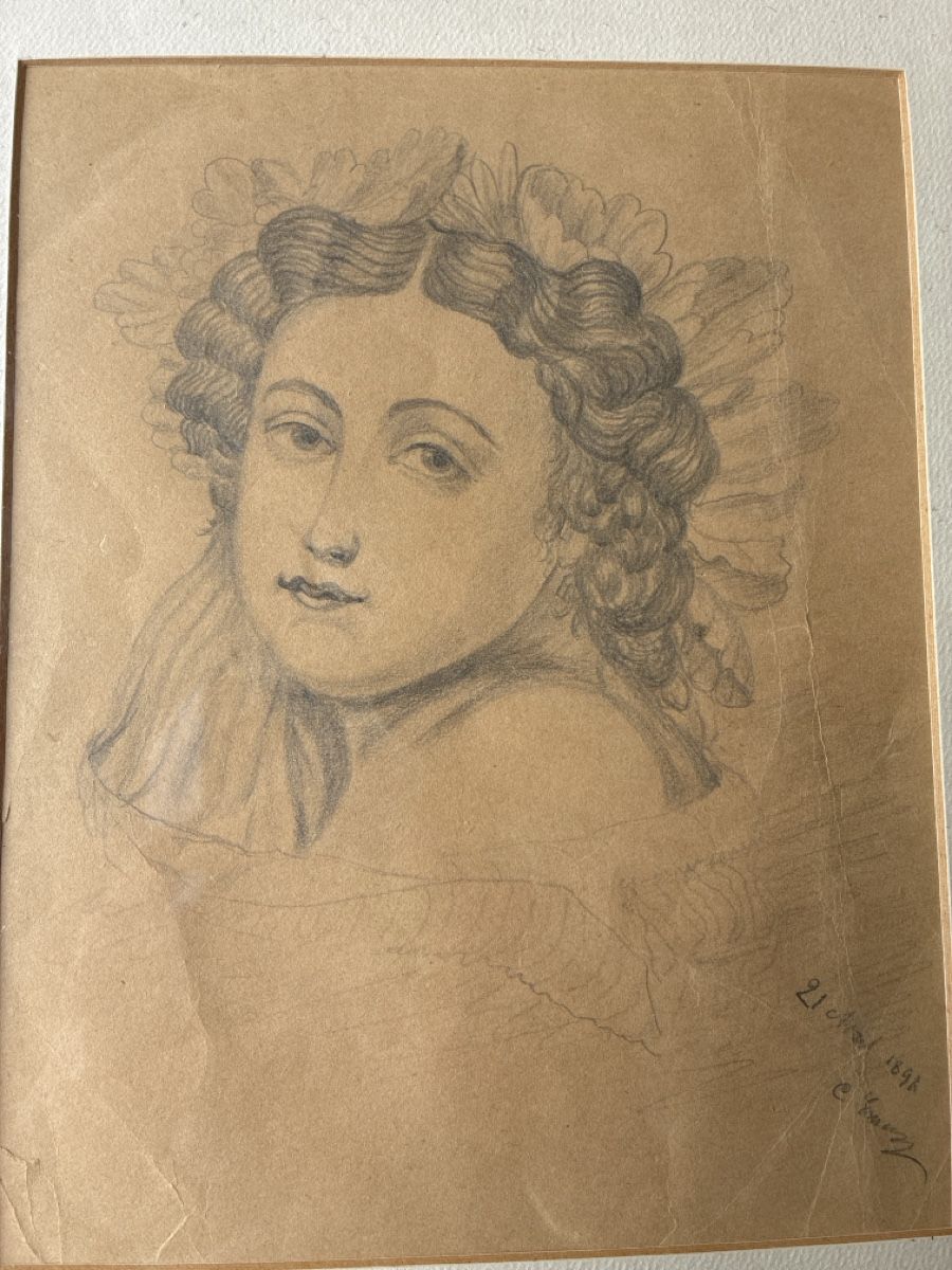 Gemälde: Dessin Encadré d'Époque -  Élégance  – Gebraucht aus Lully FR von myr_pzt8 6