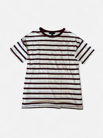 Topshop striped t-shirt, burgundy & cream, size M