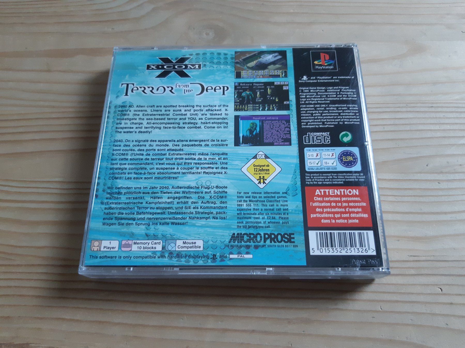 Sony Spiele: X-Com Terror from the Deep Xcom PS1 – Gebraucht aus Welschenrohr von  2