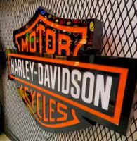 Harley-Davidson Led Leuchtschild | Wandleuchte Dekoration ✓