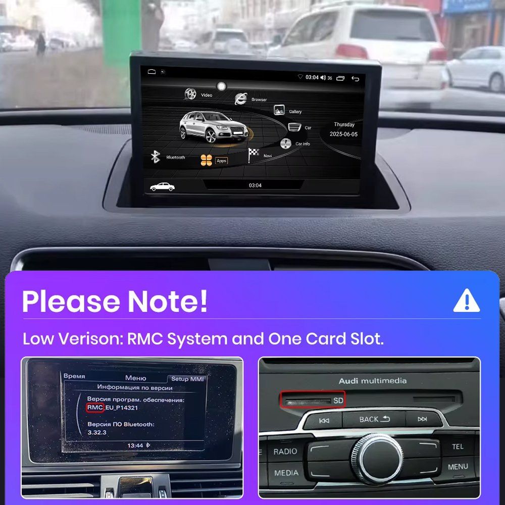 Navigatori: Audi Q3 Android Blidschirm Carplay RDS Autoradio RMC – Nuovo e nell'imballaggio originale da Chiasso venduto da online.shop 2