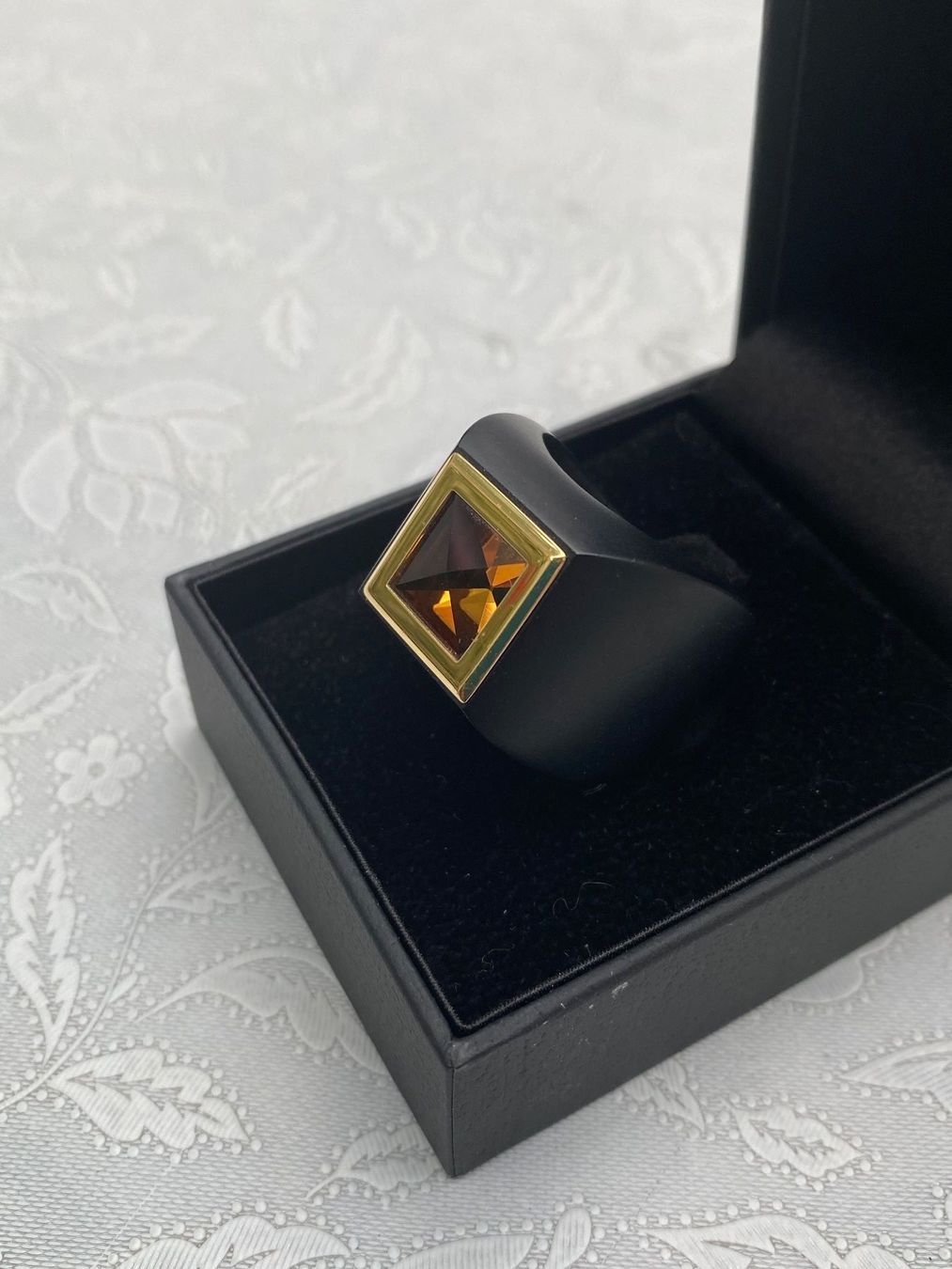 Anelli: Spezieller Ring 18 K Gelbgold mit Citrin – Nuovo e nell'imballaggio originale da Wettingen venduto da taloo 1