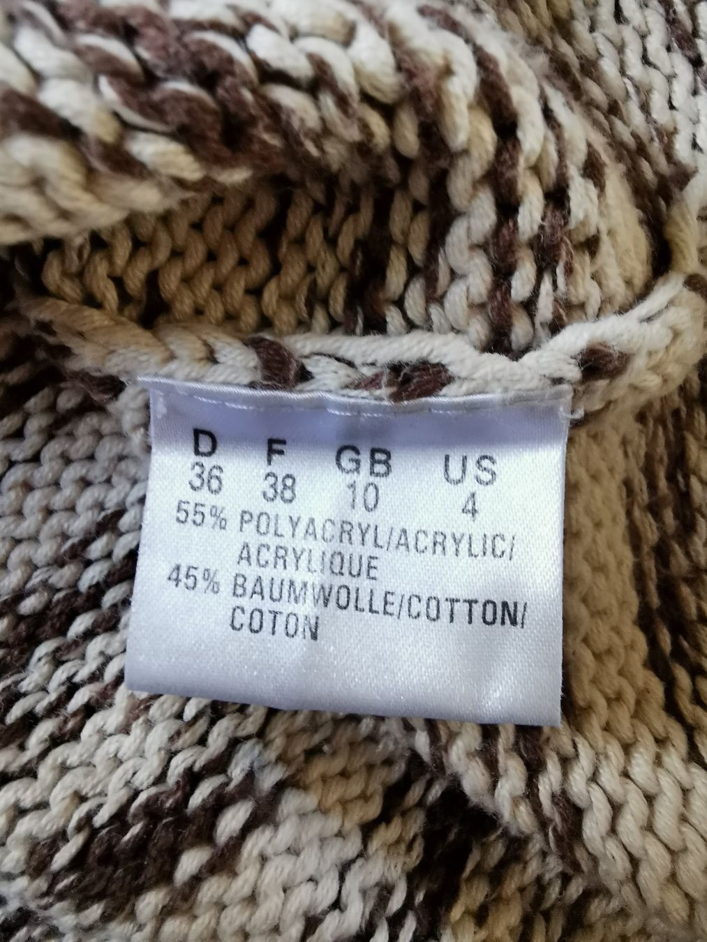 Maglioni & Felpe: Beige / Braun Strickpullover mit 3/4 Ärmel Gr. 36 – Usato da Boniswil venduto da Totomat-Lady 2
