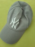 Cap New York Yankees grau einfarbig guter Zustand