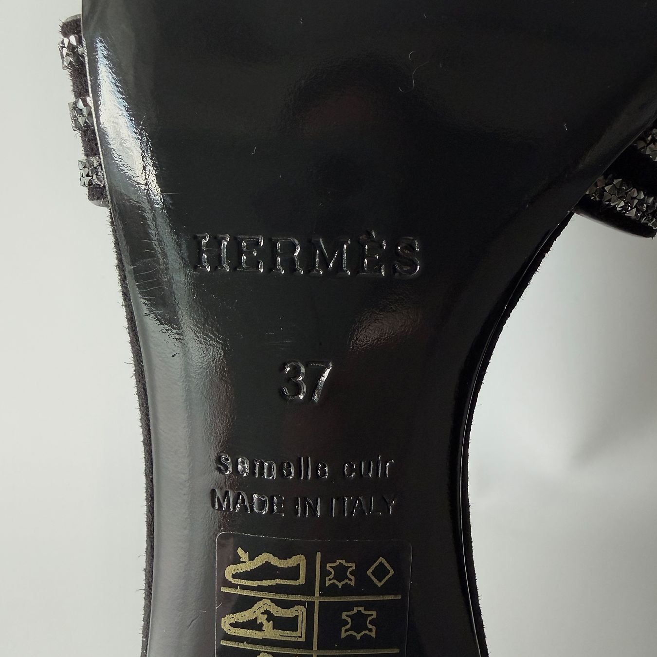Hermès Scarpe da donna: Authentiques Sandales HERMÈS Oasis strass 37 noir – Usato da Carouge GE venduto da loveluxury 8