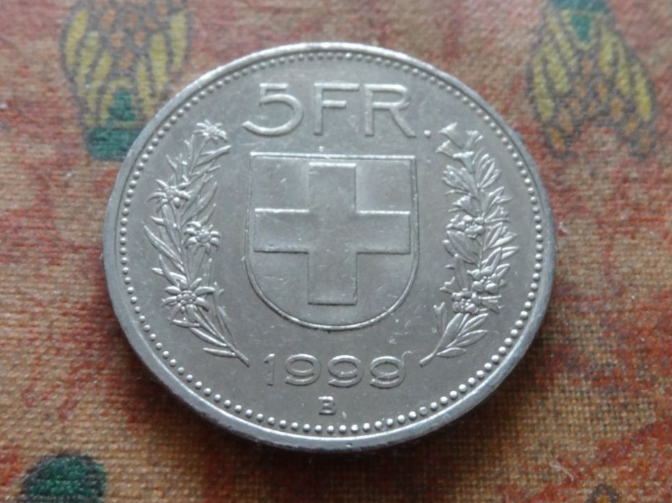 Tutti le monete: 5 Fr. 1999 – Usato da Romanel-sur-Lausanne venduto da Swift13