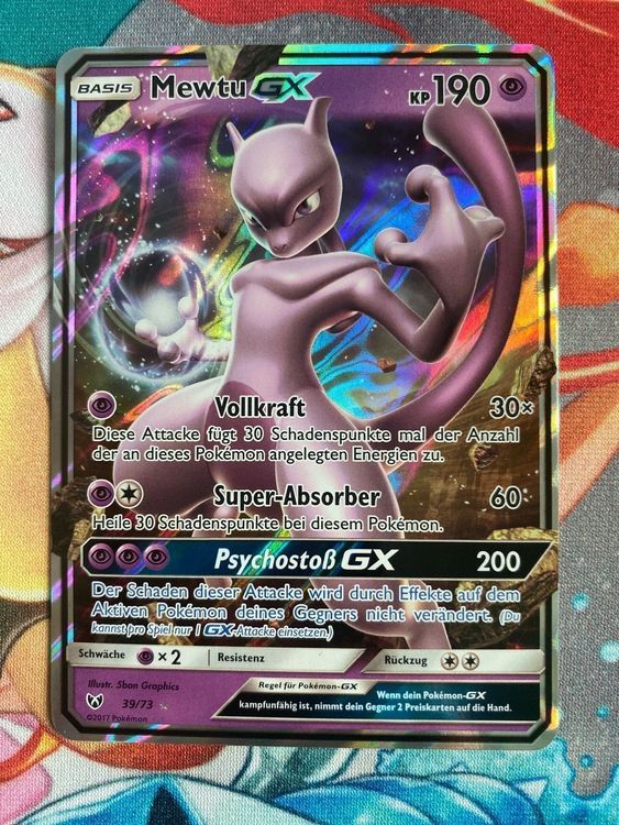 Pokemonkarte Mewtu GX 39/73 (Neu (gemäss Beschreibung)) in Stadel für ...