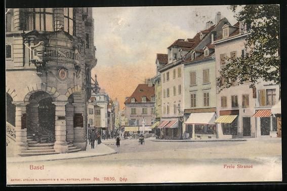Cartes postales: Basel, Freie Strasse Kreuzung mit histor – D'occasion à Berlin par bartko-reher