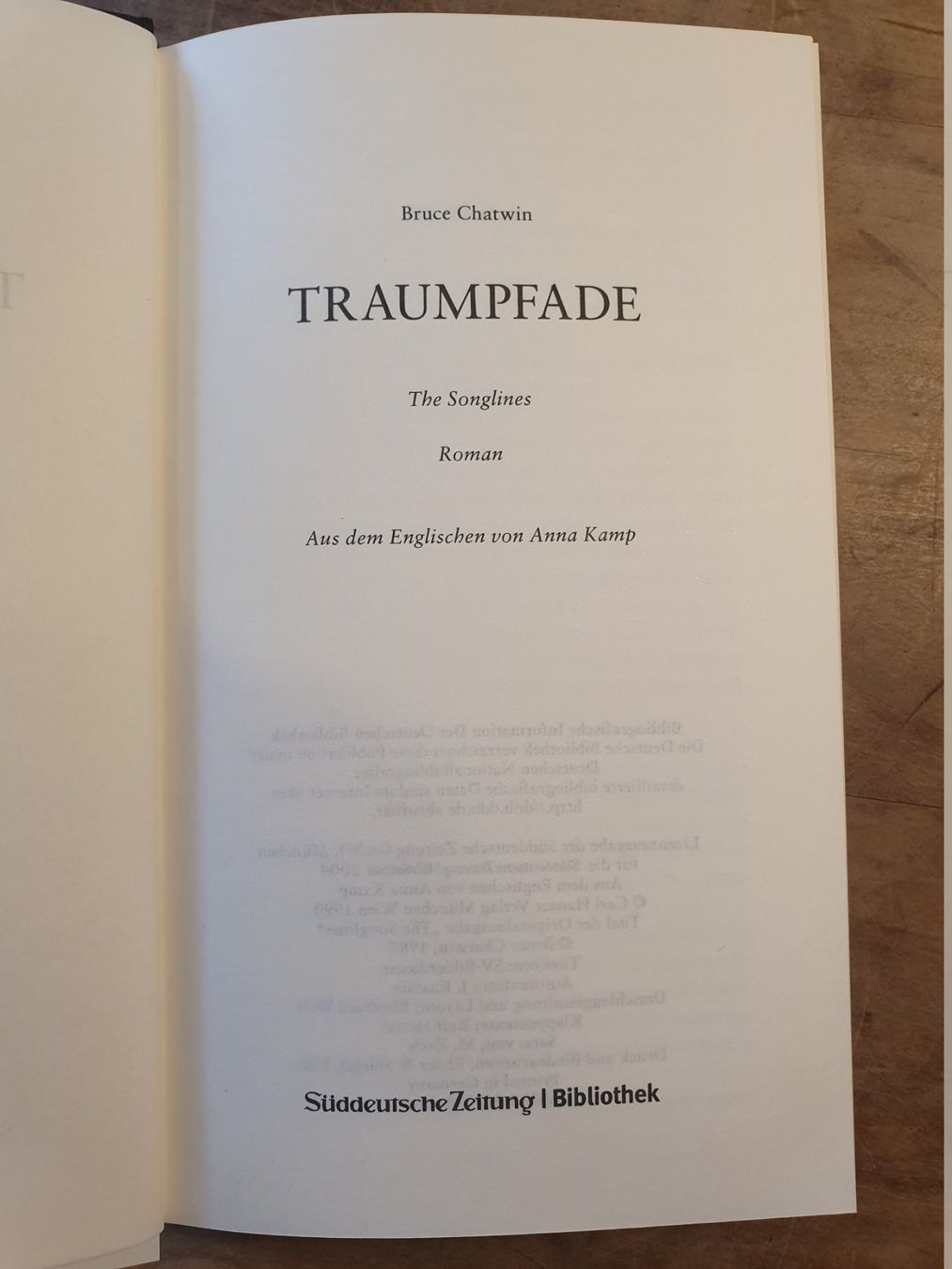 Livres: Traumpfade Bruce Chatwin Süddeutsche Zietung – D'occasion à Zürich par loosebone 1