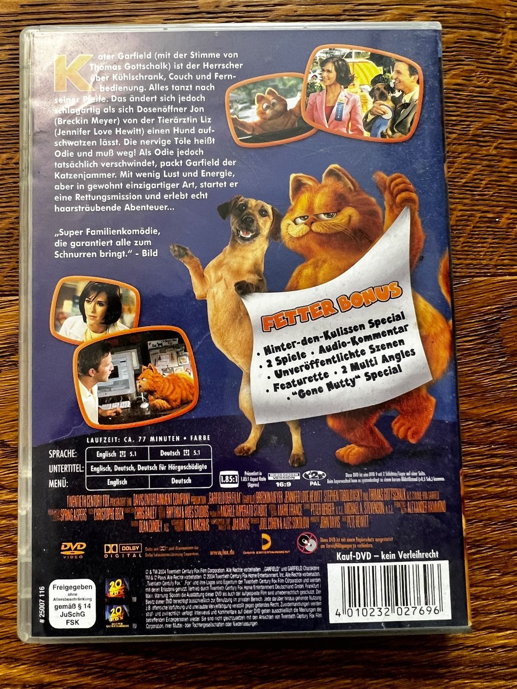 Alle DVDs: GARFIELD - DER FILM – Gebraucht aus Gipf-Oberfrick von Sonne010203 1
